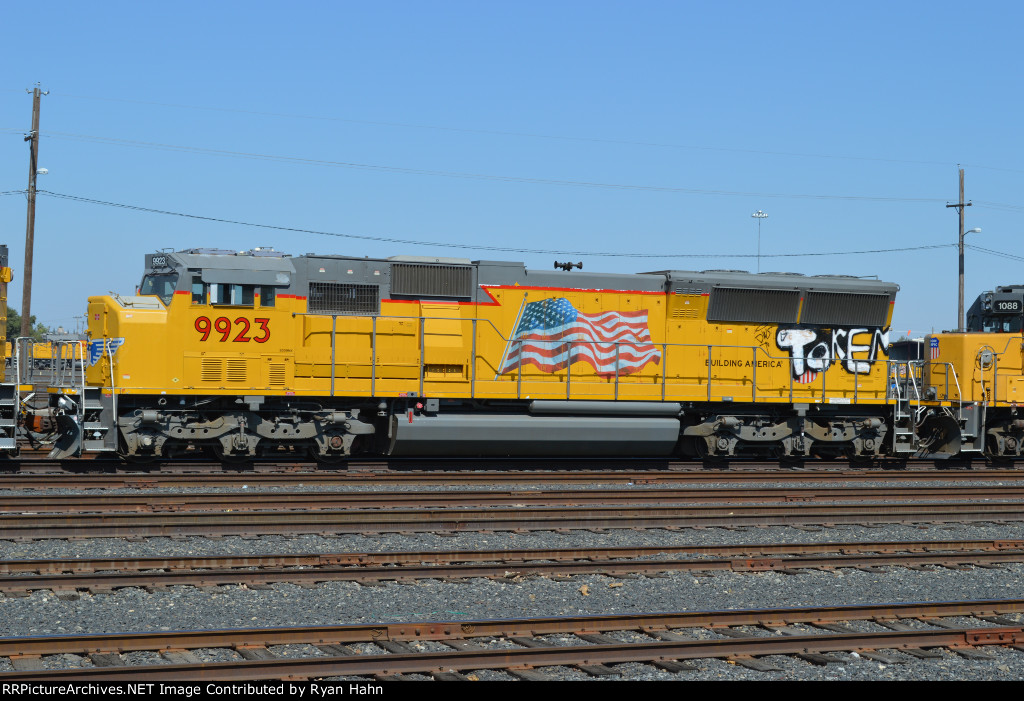 Up 9923 in roseville yard